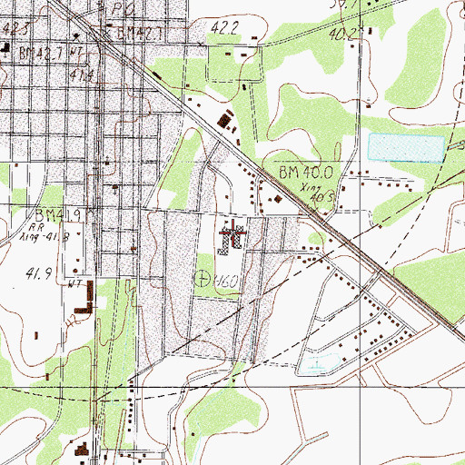 Topographic Map of Fairfax Elementary School, SC