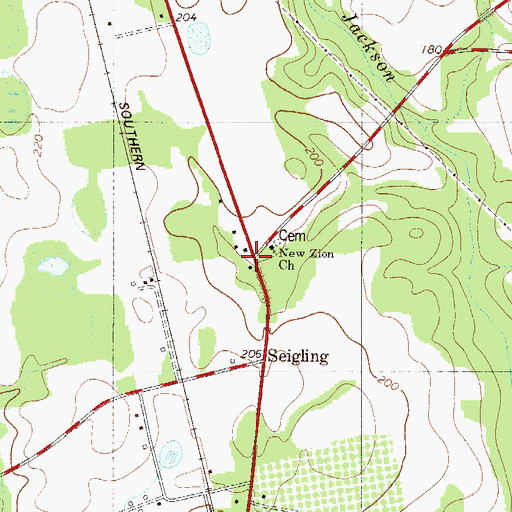Topographic Map of Grays Crossroads, SC