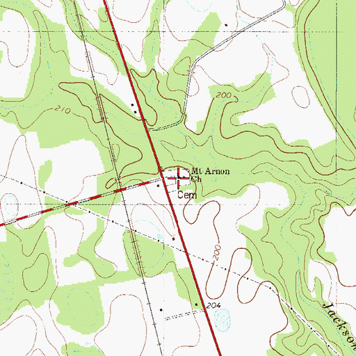 Topographic Map of Mount Arnon Church, SC