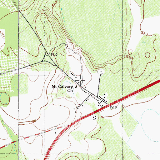 Topographic Map of Mount Calvary School (historical), SC