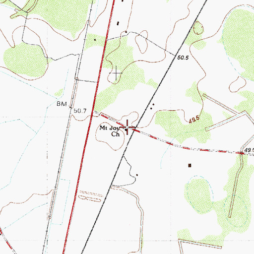 Topographic Map of Mount Joy Church, SC