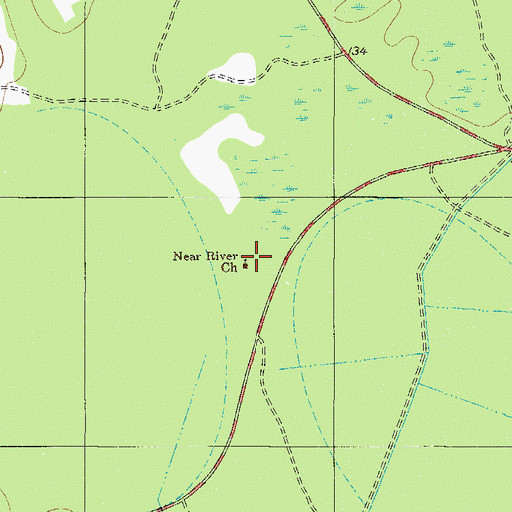 Topographic Map of Near River School (historical), SC