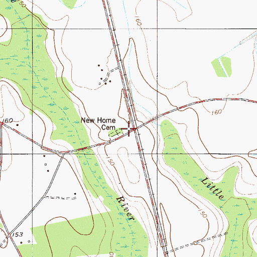 Topographic Map of New Home Church (historical), SC