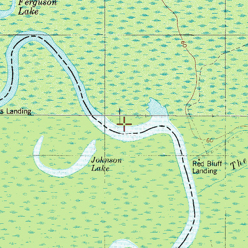Topographic Map of Red Bluff Point, SC