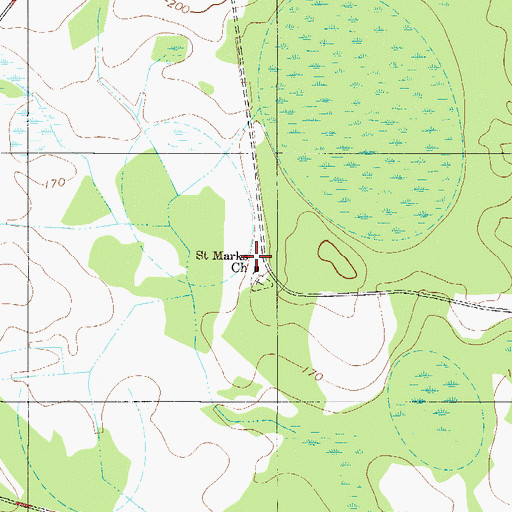 Topographic Map of Saint Marks School (historical), SC