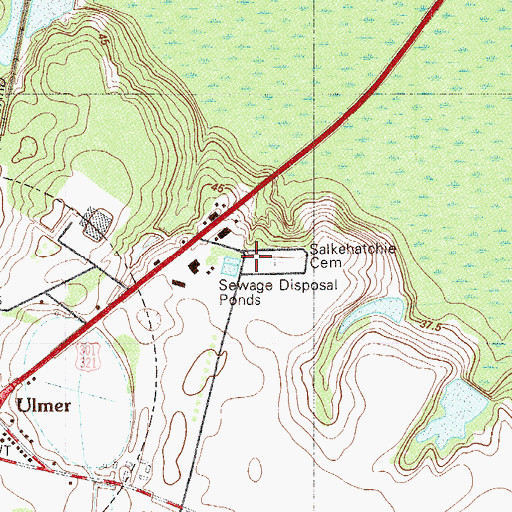 Topographic Map of Salkehatchie Church, SC