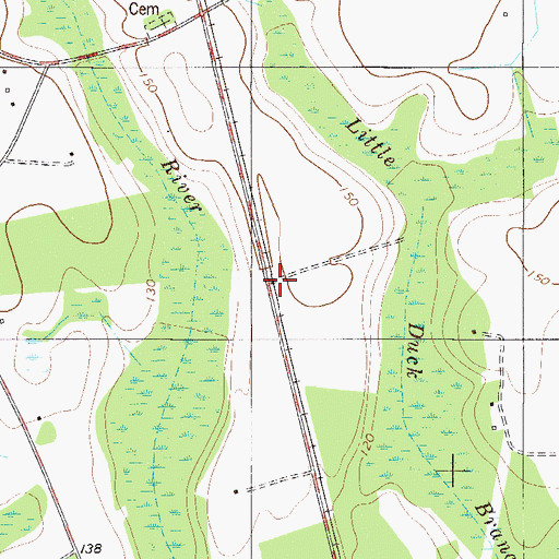 Topographic Map of Sanders (historical), SC