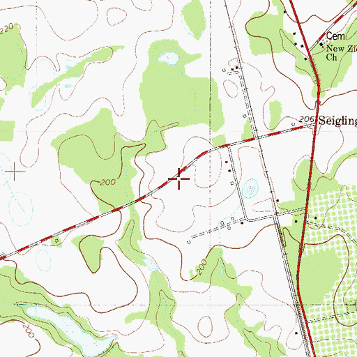 Topographic Map of Seigling School (historical), SC