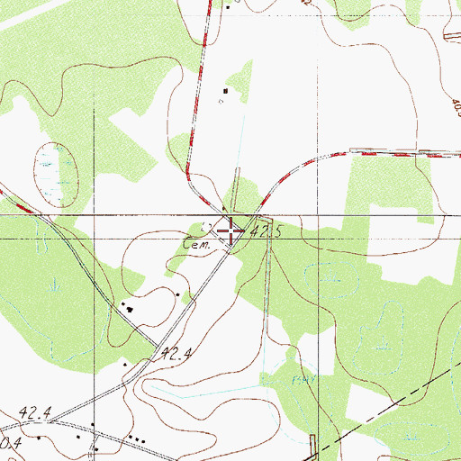 Topographic Map of Stumpy Pond School (historical), SC