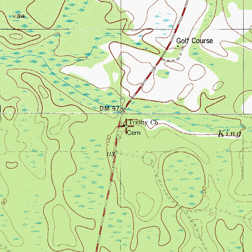 Topographic Map of Trinity Cemetery, SC