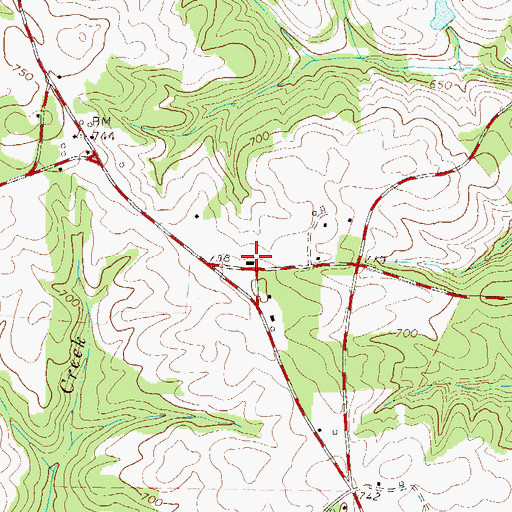 Topographic Map of Bowen School (historical), SC
