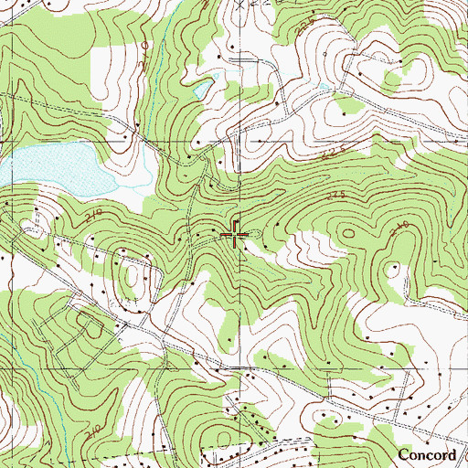 Topographic Map of Brook Hollow, SC