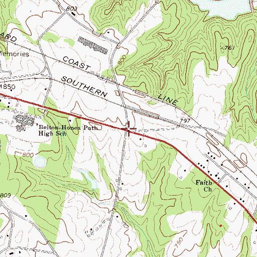 Topographic Map of Burris, SC