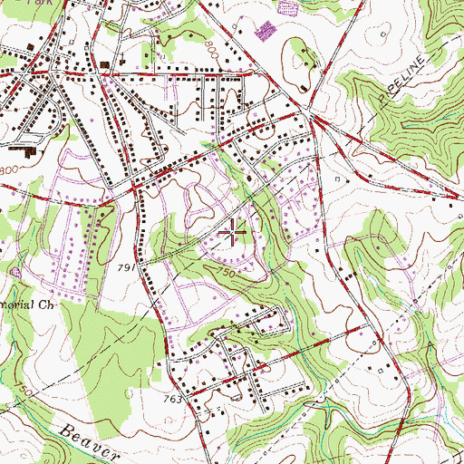 Topographic Map of Calhoun Hills, SC