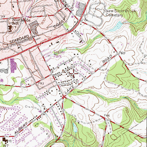 Topographic Map of Carolina Springs, SC