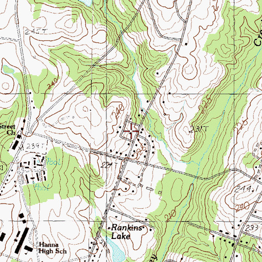 Topographic Map of Cedar Acres, SC
