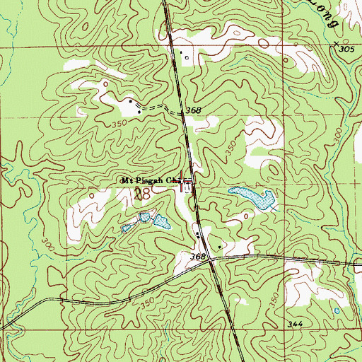 Topographic Map of Mount Pisgah Church, AL