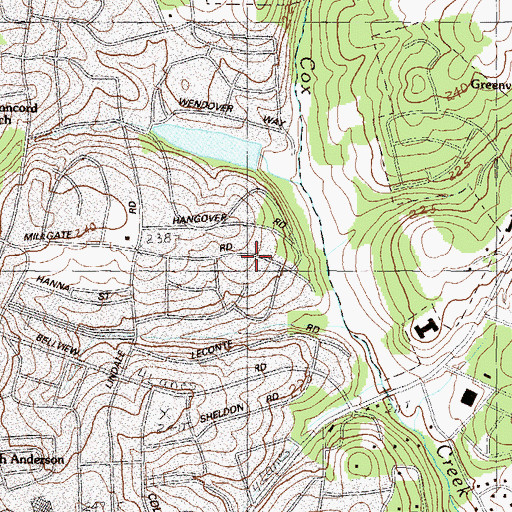 Topographic Map of Park Place, SC