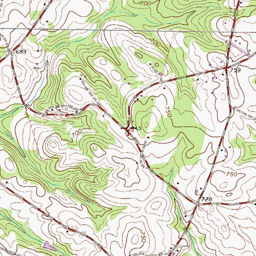 Topographic Map of Pleasant Grove School (historical), SC