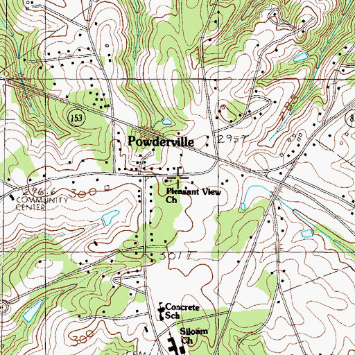 Topographic Map of Pleasantview School (historical), SC