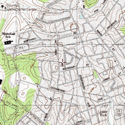 Topographic Map of Pope Drive Baptist Church, SC