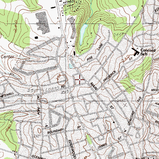 Topographic Map of Pruitt Shopping Center, SC