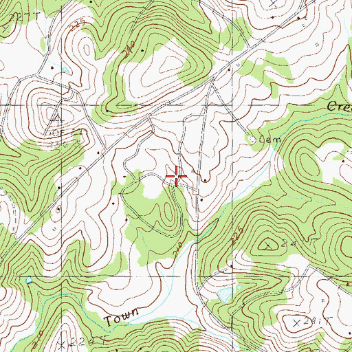 Topographic Map of Quail Hollow, SC