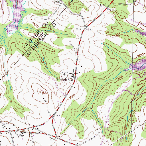 Topographic Map of Queendale School (historical), SC