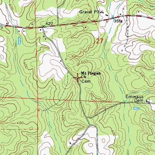 Topographic Map of Mount Pisgah Church, AL