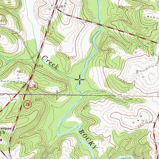 Topographic Map of Rice Ford Bridge (historical), SC
