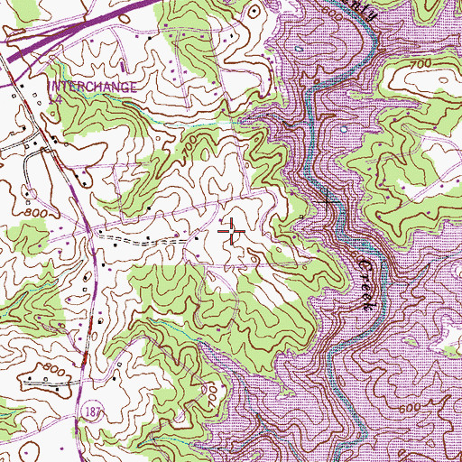 Topographic Map of Rock Creek Acres, SC
