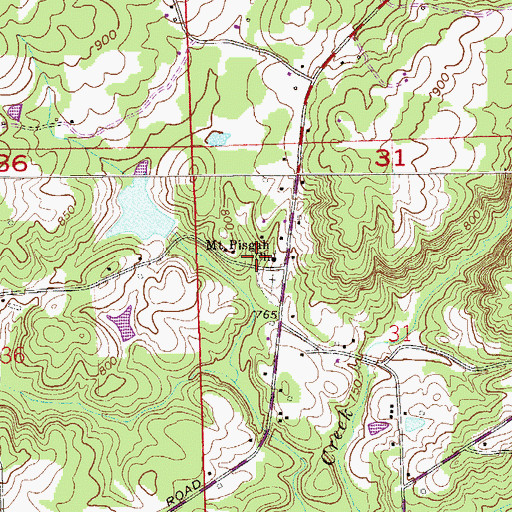 Topographic Map of Mount Pisgah Missionary Baptist Church, AL