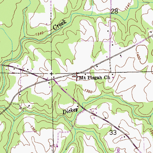 Topographic Map of Mount Pisgah Church, AL