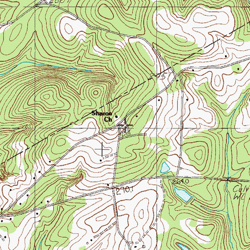 Topographic Map of Sharon Cemetery, SC