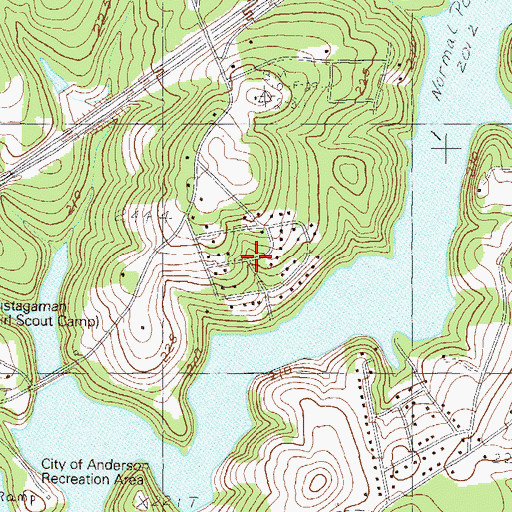Topographic Map of Sherwood Forest, SC