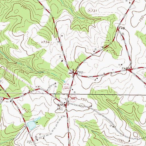 Topographic Map of Snow Hill School (historical), SC