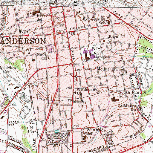 Topographic Map of Soul Deliverance Center, SC