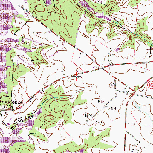 Topographic Map of Springfield School (historical), SC