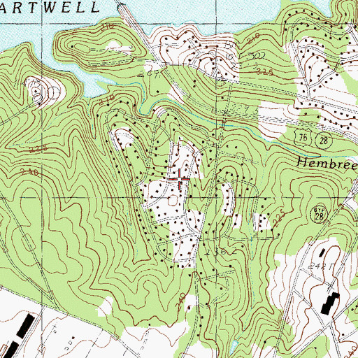 Topographic Map of Stonewall Woods, SC