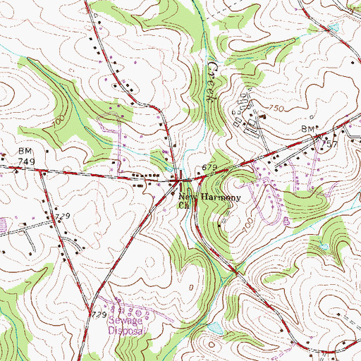 Topographic Map of Taylors School (historical), SC