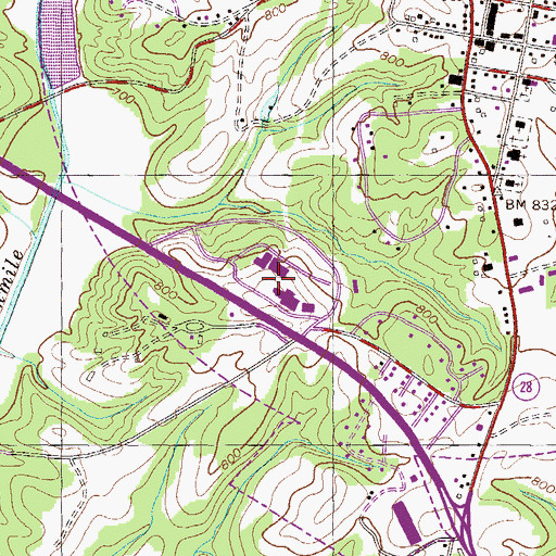 Topographic Map of Tri-County Technical Education Center, SC