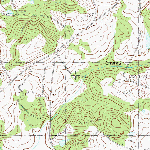 Topographic Map of Trinity Cemetery, SC