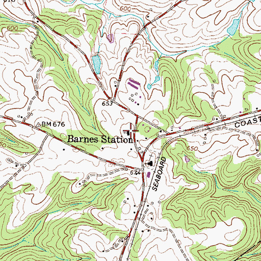 Topographic Map of Union Baptist Church, SC
