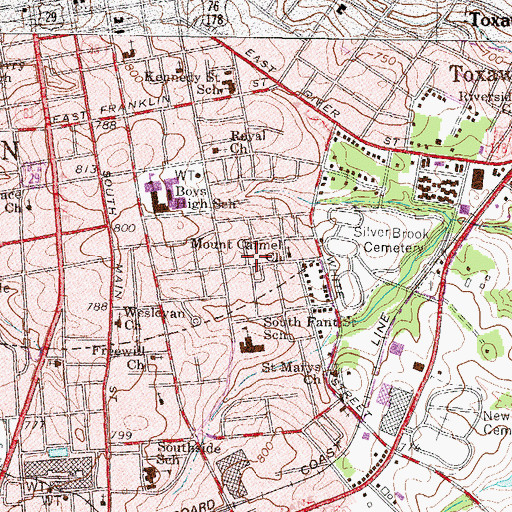 Topographic Map of United House of Prayer for All People, SC