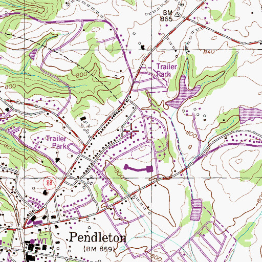 Topographic Map of Warley Woods, SC