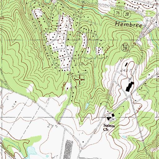 Topographic Map of Watson Estates, SC