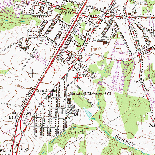 Topographic Map of Wellington Pentecostal Holiness Church, SC