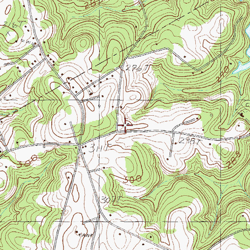Topographic Map of Wesley School (historical), SC