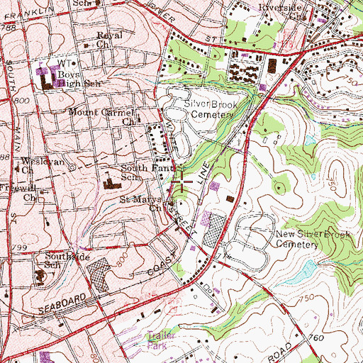 Topographic Map of White Street Park, SC