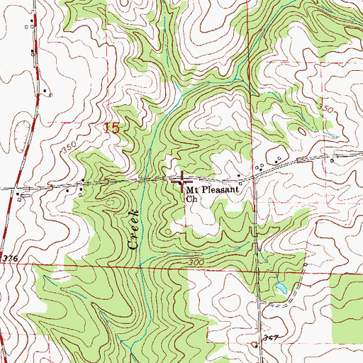 Topographic Map of Mount Pleasant Church, AL